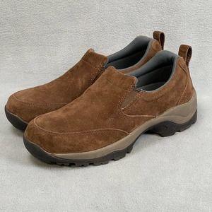 Duluth Shoes Women's 8M Brown Wild Boar Suede Leather Slip On Trail Hiking